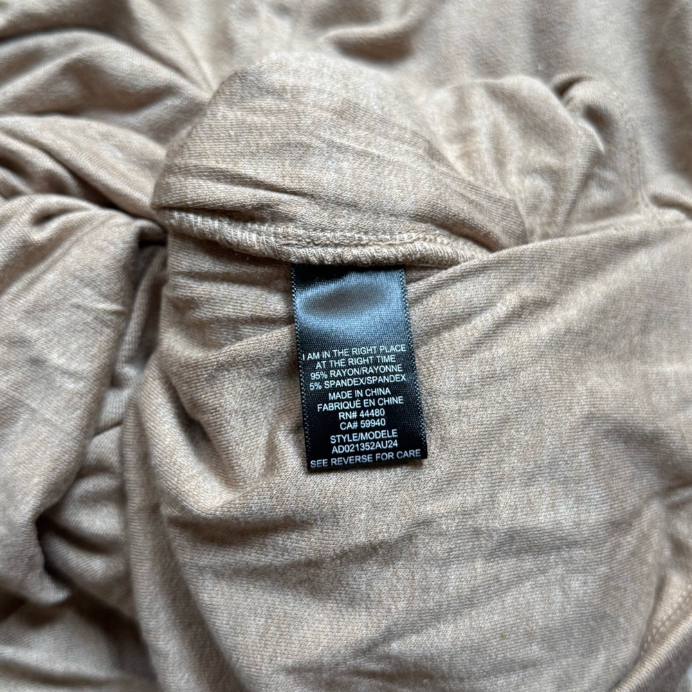AFRM Calliope Mini Dress Heather Taupe XL Ruched Bodycon - Picture 6 of 7